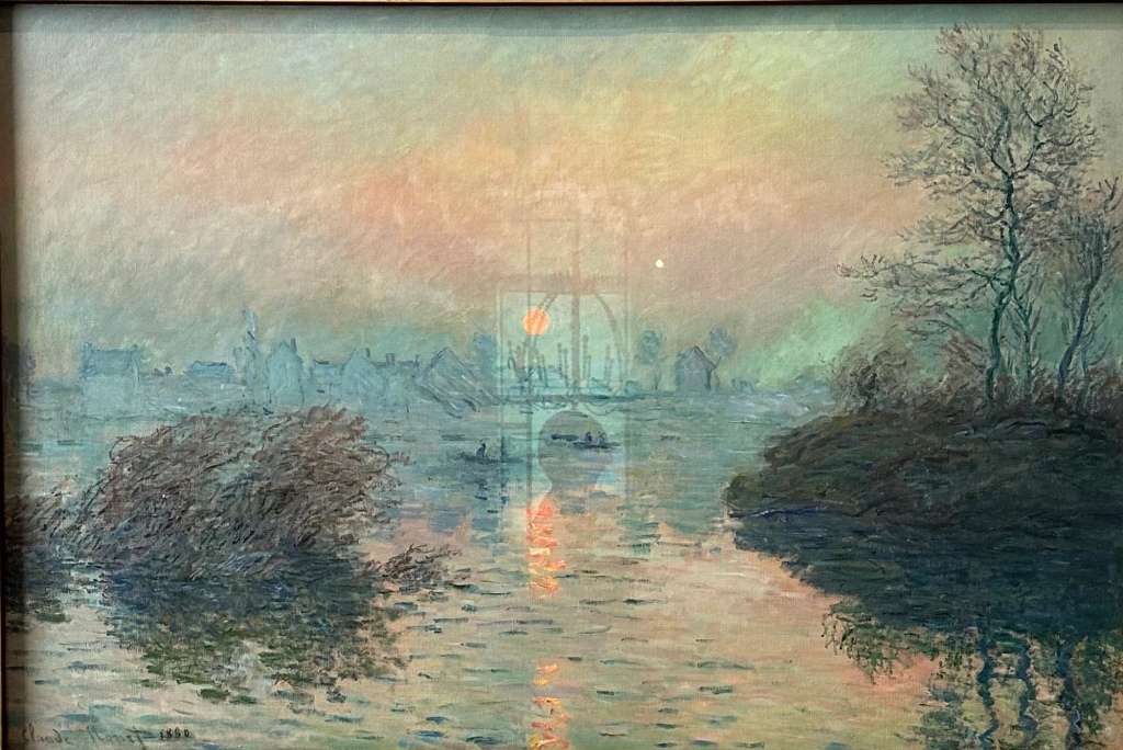 Kunstwerken Petit Palais werk van Monet, ondergaande zon
